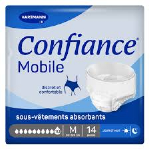 CONFIANCE Mobile Slip Absorption 10 Gouttes Taille M x 14