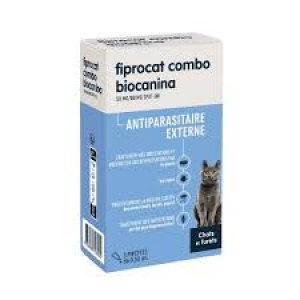 Biocanina Chats et furets Fiprocat Combo 50 MG/60 MG SPOT-ON Antiparasitaire externe 3 pipettes de 0,50 mL