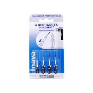 Inava TrioCompact Recharges brossettes interdentaires espaces étroits 0.6mm (ISO 0) - 4 brossettes