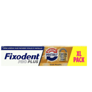 Fixodent Pro Plus Crème Adhésive Fixation Forte Goût Neutre 57 g