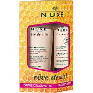 Nuxe Rêve de Miel Crème Mains et Ongles 30 ml + Stick Lèvres Hydratant 4 g
