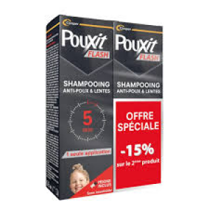 COOPER POUXIT FLASH - Shampoing Anti-Poux et Lentes 2 x 100 ml