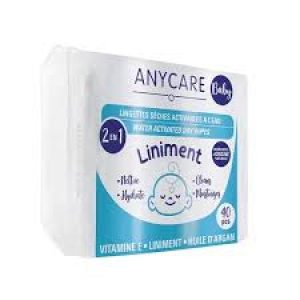 Anycare Baby 40 Lingettes sèches bébé au liniment