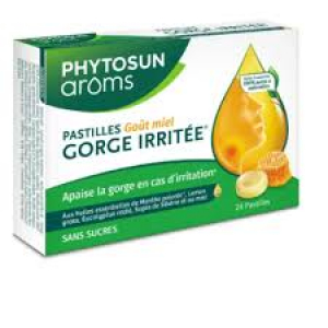 Phytosun Arôms 24 Pastilles Gorge Irritée Miel