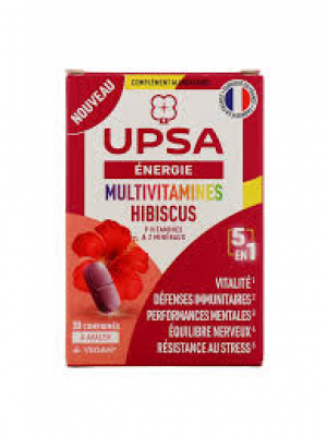 UPSA Energie Multivitamines Hibiscus 30 Comprimés