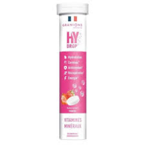 Granions HyDrop Vitamines Minéraux 20 Comprimés Effervescents - Goût : Fraise