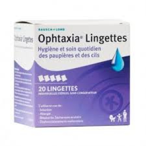 BAUSCH & LOMB Ophtaxia 20 lingettes Hygiène et soin des paupières et des cils