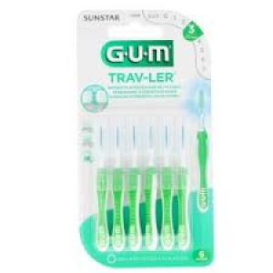 GUM Trav-Ler 6 Brossettes Interdentaires Réutilisables - Taille : 1414 : 1,1 mm