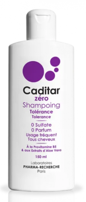 Bio recherche CADITAR ZÉRO - Shampooing Tolérance - Tous Types de Cheveux, 150 ml