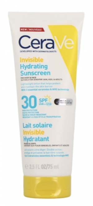 CeraVe Lait Solaire Invisible Hydratant SPF30 75 ml