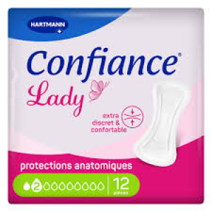 Hartmann CONFIANCE LADY - Protections Anatomiques Fuites Urinaires - 2 Gouttes, 12 Unités