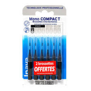 INAVA 4 Brossettes interdentaires + 2 offertes étroits 0.6 mm Noir