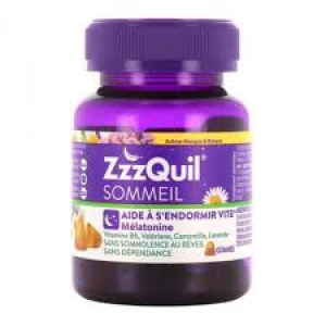 ZzzQuil SOMMEIL - Mangue et Banane, 30 Gommes à Mâcher