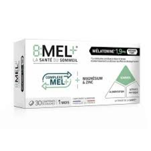 8Mel+ Mélatonine 1,9 mg 30 Comprimés Bi-Couches