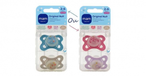 MAM 2 Sucettes Original Nuit 2-6 Mois
