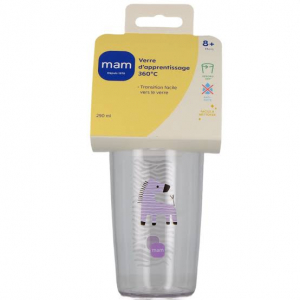MAM verre d'apprentissage 8 + mois 290 ml motif aléatoire