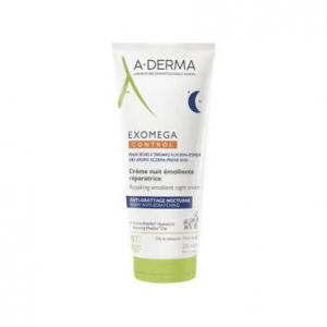 A-DERMA Exomega Control Crème Nuit Émolliente Réparatrice 200 ml