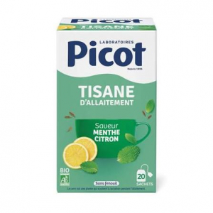 Picot Tisane d'Allaitement Saveur Menthe Citron Bio 20 Sachets
