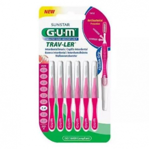 GUM Trav-Ler 6 Brossettes Interdentaires Réutilisables - Taille : 1612 : 1,4 mm