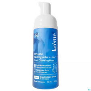 Krème Mousse Nettoyante 2-en-1 Bio - Visage - Tous Types de Peau 150 ml