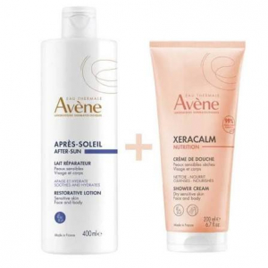 Avène Lait Réparateur Après-Soleil 400 ml + Xéracalm Nutrition Crème de Douche 200 ml