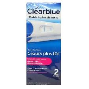 Clearblue Test de Grossesse Détection Ultra Précoce 2 Tests