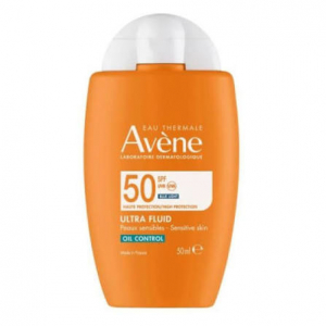 Avène SOLAIRE - Ultra Fluid Oil Control SPF50 Sans Parfum - Visage - Peaux Sensibles 50 ml