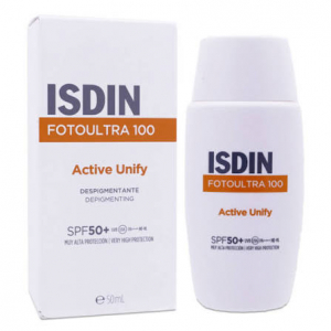 Isdin Active Unify Crème solaire visage dépigmentante SPF50+ FotoUltra 100 50 ml