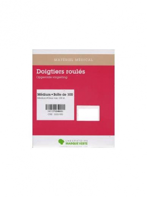 MARQUE VERTE DOIGTIERS ROULES MEDIUM BOITE DE 100