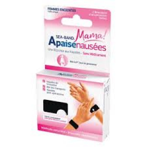 Sea Band Femmes Enceintes Apaisenausées Paire de Bracelets d'Acupression - Couleur : Noir