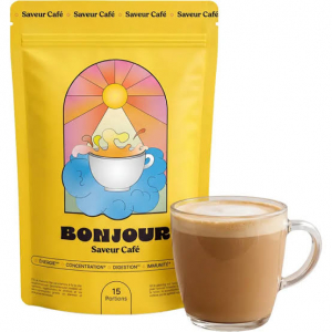 Bonjour Drink Boisson naturelle aux champignons adaptogènes saveur café - 15 portions