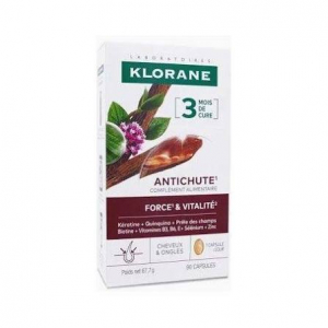 Klorane Anti-chute force et vitalité 3 mois 90 capsules