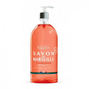 BeauTerra Savon Liquide de Marseille Fleur d'Oranger 1 L