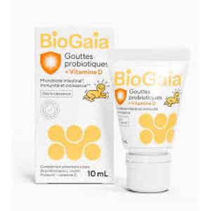 BioGaia Gouttes Goût neutre Probiotiques Vitamine D 10 ml