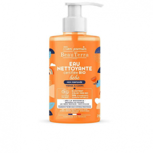 BeauTerra Eau Nettoyante Bébé Sans Parfum Bio 750 ml