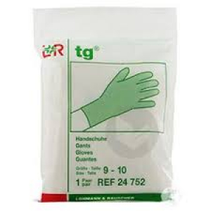 Lohmann & Rauscher PAIRE DE GANTS DE PROTECTION DERMATOLOGIQUE 100 % COTON ADULTE TAILLE 9 - 10