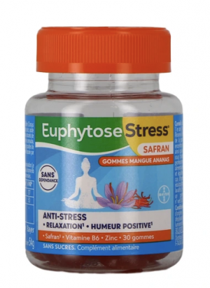 Euphytose Stress Safran 30 Gommes Goût Mangue Ananas